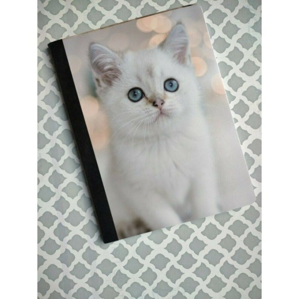 Cute Kitten Cover Wide Ruled Composition Book 9.75" x 7.5" 100 Sheets